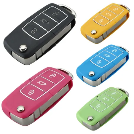 VW Jetta Beetle - 3 boutons - lame découpée - boîtier de clé de voiture distant - coque
